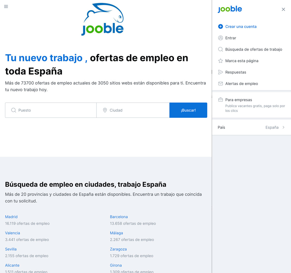 la web de Jooble